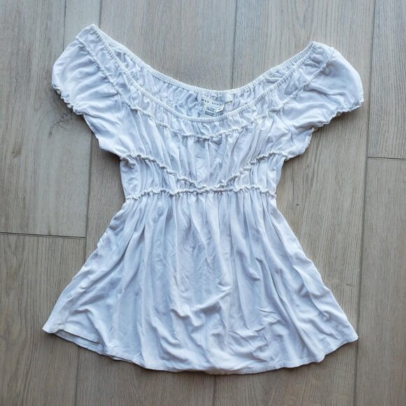 max studio white babydoll top - Picture 1 of 6